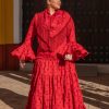 Detalle de confección artesanal en traje de flamenca Plus Size Ana Faura Sevilla.