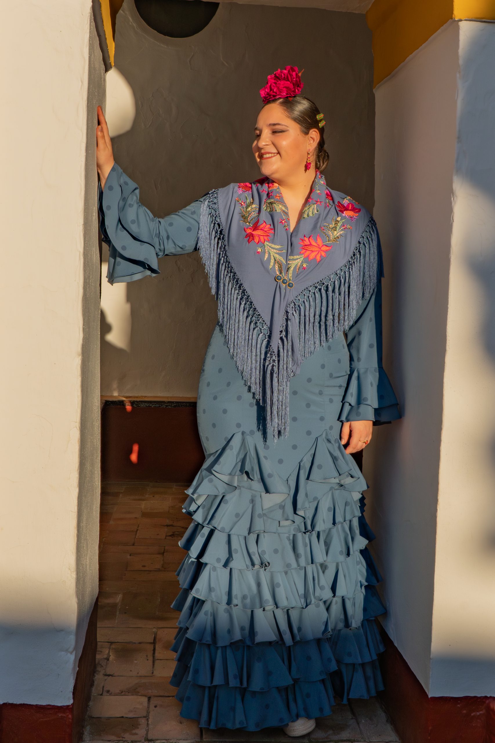 Flamencura curvys (131 de 174) Vestido de flamenca para mujer curvy diseño exclusivo de Ana Faura colección Feria de Sevilla.