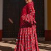 Traje de gitana talla grande con corte favorecedor y ajuste entallado en cintura Ana Faura Tomares.