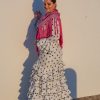 Vestido de flamenca para mujer curvy diseño exclusivo de Ana Faura colección Feria de Sevilla.