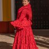 Traje de gitana talla grande con corte favorecedor y ajuste entallado en cintura Ana Faura Tomares.