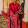 Vestido de flamenca para mujer curvy diseño exclusivo de Ana Faura colección Feria de Sevilla.