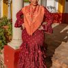 Vestido de flamenca para mujer curvy diseño exclusivo de Ana Faura colección Feria de Sevilla.
