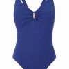 Bañador Adelgazante Azul Eléctrico Relieve Copa C - Fotografía de catálogo sin modelo - Ana Faura