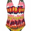 Bañador Copa B Estampado de Líneas Orgánicas Soft Control - Fotografía de catálogo sin modelo - Ana Faura