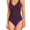 Bañador Copa C Deportivo Morado Oscuro Reductor - Vista frontal completa - Ana Faura
