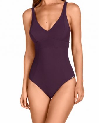 Bañador Copa C Deportivo Morado Oscuro Reductor - Vista frontal completa - Ana Faura