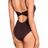 Bañador cut-out marrón con doble tirante y hebilla - Vista de la espalda - Ana Faura