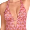 Bañador enterizo escote pico palmeras bronce lurex rosa empolvado - Detalle del diseño - Ana Faura