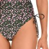 Bañador estampado animal print verde con lazos ajustables - Primer plano del tejido y textura - Ana Faura