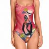 Bañador estampado étnico con control abdomen y escote profundo detrás - Vista frontal completa - Ana Faura