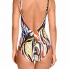 Bañador estampado geométrico con hebilla Soft Control vibrante - Vista de la espalda - Ana Faura