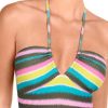 Bañador Halter Rayas Multicolor Brillo - Detalle del diseño - Ana Faura