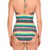Bañador Halter Rayas Multicolor Brillo - Vista de la espalda - Ana Faura