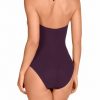 Bañador morado escotado corte U con copas extraíbles - Vista de la espalda - Ana Faura