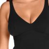 Bañador enterizo negro con escote en V y copas extraíbles - Detalle del diseño - Ana Faura