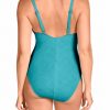 Bañador turquesa con control suave y escote corazón - Vista de la espalda - Ana Faura