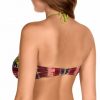 Bikini bandeau con aros y lazos estampados de colores vivos - Detalle del diseño - Ana Faura