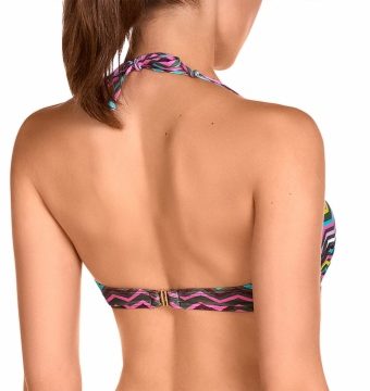 Bikini Bandeau Geométrico con Aro y Braga Ajustable Multicolor - Detalle del diseño - Ana Faura