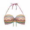 Bikini Bandeau Geométrico con Aro y Braga Ajustable Multicolor - Vista frontal completa - Ana Faura