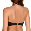 Bikini Bandeau halter con aros y copa E negro - Detalle del diseño - Ana Faura