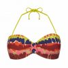 Bikini Bandeau Multicolor Estampado Tie-Dye - Vista frontal completa - Ana Faura