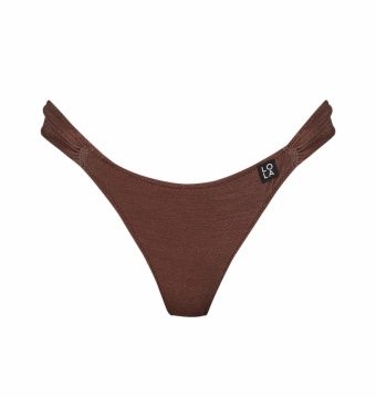 Bikini braga de gaviota brillante con efecto metálico - Vista frontal completa - Ana Faura