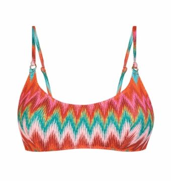 Bikini Bralette Lurex Zigzag con Braga Atada - Vista frontal completa - Ana Faura