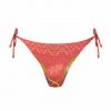 Bikini Estampado Tropical Metalizado con Braga de Lazos - Vista frontal completa - Ana Faura