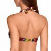 Bikini Halter con Aros y Braguita de Lazos Estampado Vibrante - Detalle del diseño - Ana Faura