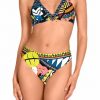 Bikini de sujeción con diseño tribal vibrante Copa C - Vista frontal completa - Ana Faura