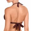 Sujetador de Bikini Triángulo Push-Up Lurex Marrón - Detalle del diseño - Ana Faura