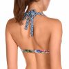 Bikini de Estampado Tropical y Étnico Azul con Aro y Halter - Detalle del diseño - Ana Faura