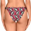 Braguita de bikini ajustable estampado botánico rojo - Detalle del diseño - Ana Faura