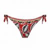 Braguita de bikini ajustable estampado botánico rojo - Vista frontal completa - Ana Faura