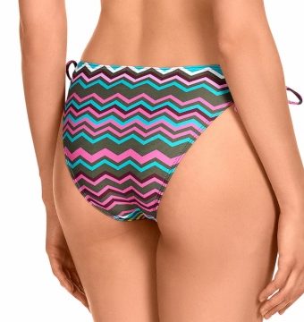 Braga de Bikini Lateral Ajustable Estampado Geométrico Multicolor - Detalle del diseño - Ana Faura