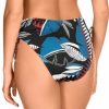 Braga de Bikini Atada Estampado Hojas Índigo - Detalle del diseño - Ana Faura