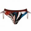 Braga de Bikini Atada Estampado Hojas Índigo - Vista frontal completa - Ana Faura