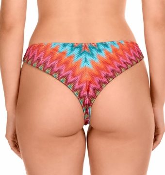 Braga de Bikini Brasileña Tiro Alto Lúrex Multicolor - Detalle del diseño - Ana Faura
