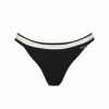 Braga de bikini clásica bicolor, blanco y negro - Vista frontal completa - Ana Faura