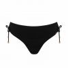 Braga de Bikini Clásica Ajustable Negra Lazadas - Vista frontal completa - Ana Faura