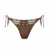Braga de Bikini Clásica con Lazos y Estampado Étnico - Vista frontal completa - Ana Faura