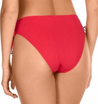 Braga de bikini clásica ajustable lazos rojos - Detalle del diseño - Ana Faura