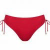 Braga de bikini clásica ajustable lazos rojos - Vista frontal completa - Ana Faura