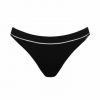 Braga de bikini clásica negro con contraste - Vista frontal completa - Ana Faura