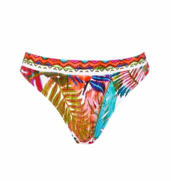 Braga de Bikini Clásica Estampado Tropical Multicolor - Vista frontal completa - Ana Faura