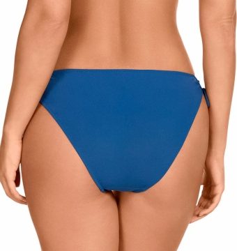Braga de bikini de doble altura azul con lazos laterales - Detalle del diseño - Ana Faura