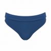 Braga de bikini doble altura básica lisa azul marino - Vista frontal completa - Ana Faura