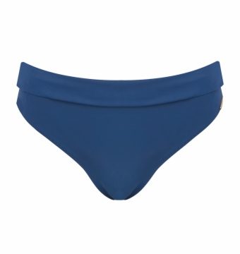 Braga de bikini doble altura básica lisa azul marino - Vista frontal completa - Ana Faura