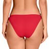 Braga de Bikini de Doble Altura con Lazos Laterales Roja - Detalle del diseño - Ana Faura